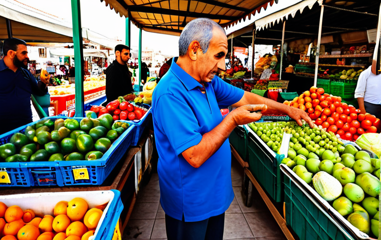 Affordable Living**

"A family-friendly scene in a North Cyprus local market, showcasing fresh fruits, vegetables, and local produce, fully clothed people shopping, modest attire, vibrant colors, daytime, safe for work, appropriate content, professional photography, natural lighting, perfect anatomy, correct proportions, well-formed hands, proper finger count, high quality, professional."

**