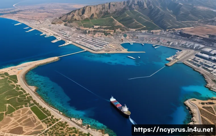 북키프로스에서 비즈니스 시작하기 - A detailed aerial view of North Cyprus showcasing its strategic geographical position in the eastern...